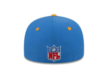 Load image into Gallery viewer, Los Angeles Chargers New Era NFL 59FIFTY 5950 Fitted Cap Hat Sky Blue Crown Gold Visor XL Retro Horse/Shield Team Color Logo
