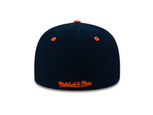Load image into Gallery viewer, Chicago Bears Mitchell &amp; Ness Fitted Cap Hat Black Crown Orange Visor Orange XL Block Logo
