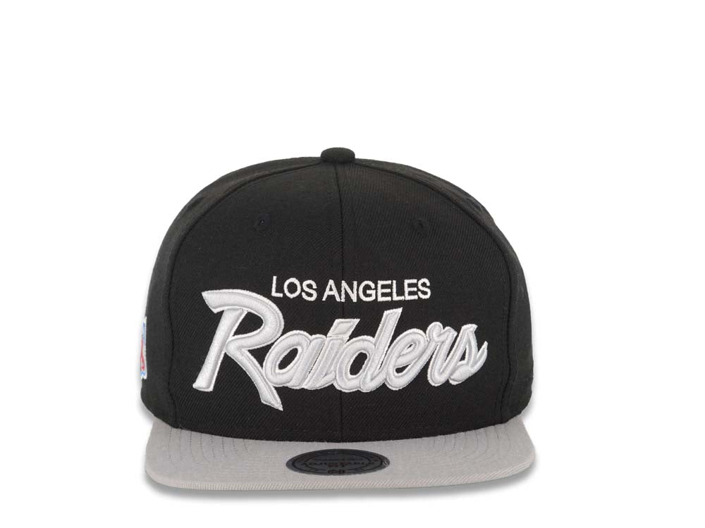Los Angeles Raiders Mitchell & Ness Snapback Cap Hat Black Crown