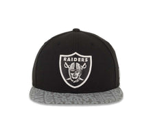 Load image into Gallery viewer, Oakland Raiders New Era 59FIFTY 5950 Fitted Cap Hat Black Crown Gray Reflective Visor Team Color Logo
