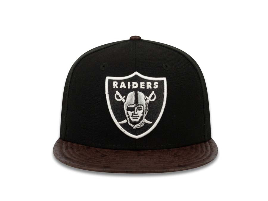 Oakland Raiders New Era 59FIFTY 5950 Fitted Cap Hat Black Crown