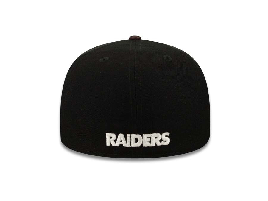 Oakland Raiders New Era 59FIFTY 5950 Fitted Cap Hat Black Crown