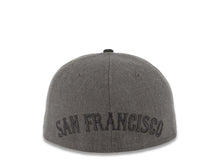 Load image into Gallery viewer, San Francisco 49ers New Era NFL 59FIFTY 5950 Fitted Cap Hat Heather Dark Gray Crown Black Visor Black/Gray Logo
