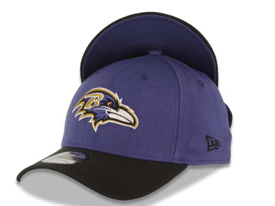 Baltimore Ravens New Era NFL 39THIRTY 3930 Flexfit Cap Hat Purple Crown Black Visor Team Color Logo
