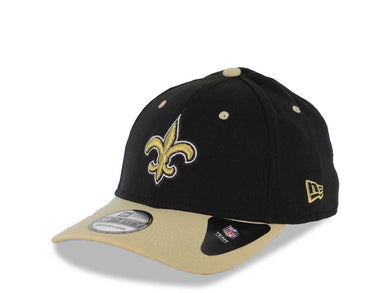 New Orleans Saints New Era NFL 39THIRTY 3930 Flexfit Cap Hat Black Crown Wheat Visor Team Color Logo