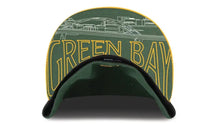 Load image into Gallery viewer, Green Bay Packers New Era NFL 59FIFTY 5950 Fitted 2015 Draft Cap Hat Green Crown Yellow Visor Team Color Logo
