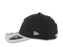 Load image into Gallery viewer, Oakland Raiders New Era NFL 39THIRTY 3930 Flexfit Cap Hat Black Crown Gray Visor Fused Metallic Applique Team Color Logo (2015 Draft)
