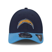 Load image into Gallery viewer, San Diego Chargers New Era NFL 39THIRTY 3930 Flexfit Cap Hat Navy Blue Crown Sky Blue Visor Team Color Logo (2016 Draft)
