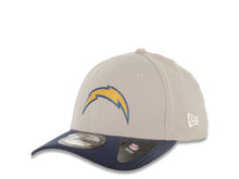 Load image into Gallery viewer, San Diego Chargers New Era NFL 39THIRTY 3930 Flexfit Cap Hat Gray Crown Navy Visor Fused Metallic Applique Team Color Logo (2015 Draft)
