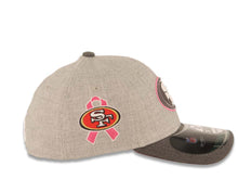 Load image into Gallery viewer, San Francisco 49ers New Era 39THIRTY 3930 Flexfit Breast Cancer Awareness Cap Hat Gray Crown Dark Gray Visor Pink/Gray Logo
