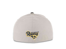 Load image into Gallery viewer, Los Angeles Rams New Era NFL 59FIFTY 5950 Fitted Cap Hat Gray Crown Black Visor Team Color Logo
