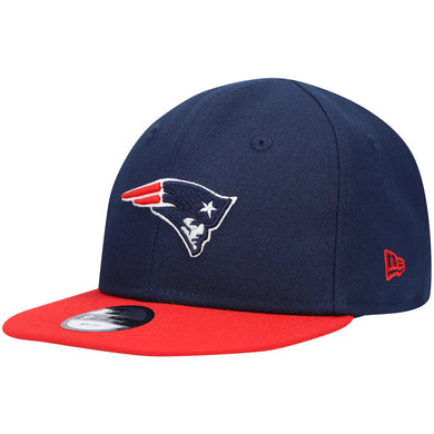 (Infant) New England Patriots New Era NFL 9FIFTY 950 Snapback Cap Hat Navy Crown Red Visor Team Color Logo (My 1st First)