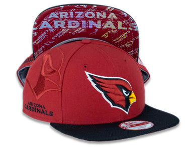 Arizona Cardinals New Era 9FIFTY 950 Original Fit Snapback Cap Hat Maroon Crown Black Visor Team Color Logo (2016 Sideline)