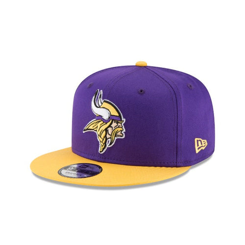 Minnesota Vikings New Era NFL 9FIFTY 950 Snapback Cap Hat Purple Crown Yellow Visor Team Color Logo 