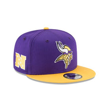 Load image into Gallery viewer, Minnesota Vikings New Era NFL 9FIFTY 950 Snapback Cap Hat Purple Crown Yellow Visor Team Color Logo 
