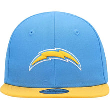 Load image into Gallery viewer, (Infant) San Diego Chargers New Era NFL 9FIFTY 950 Snapback Cap Hat Sky Blue Crown Yellow Visor Team Color Logo (My 1st First)
