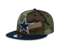 Load image into Gallery viewer, Dallas Cowboys New Era 9FIFTY 950 Snapback Cap Hat Camo Crown Navy Visor Team Color Logo
