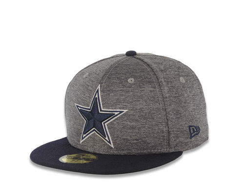 Dallas Cowboys New Era NFL 59FIFTY 5950 Fitted Cap Hat Shadow Tech Dark Gray Crown Navy Blue Visor Team Color Logo