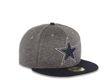 Load image into Gallery viewer, Dallas Cowboys New Era NFL 59FIFTY 5950 Fitted Cap Hat Shadow Tech Dark Gray Crown Navy Blue Visor Team Color Logo
