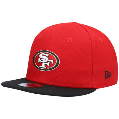 (Infant) San Francisco 49ers New Era NFL 9FIFTY 950 Snapback Cap Hat Red Crown Black Visor Team Color Logo (My 1st First)