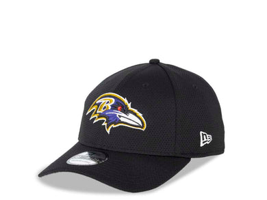 Baltimore Ravens New Era NFL 39THIRTY 3930 Flexfit Cap Hat Black Crown/Visor Team Color Logo (2016 Sideline Tech)