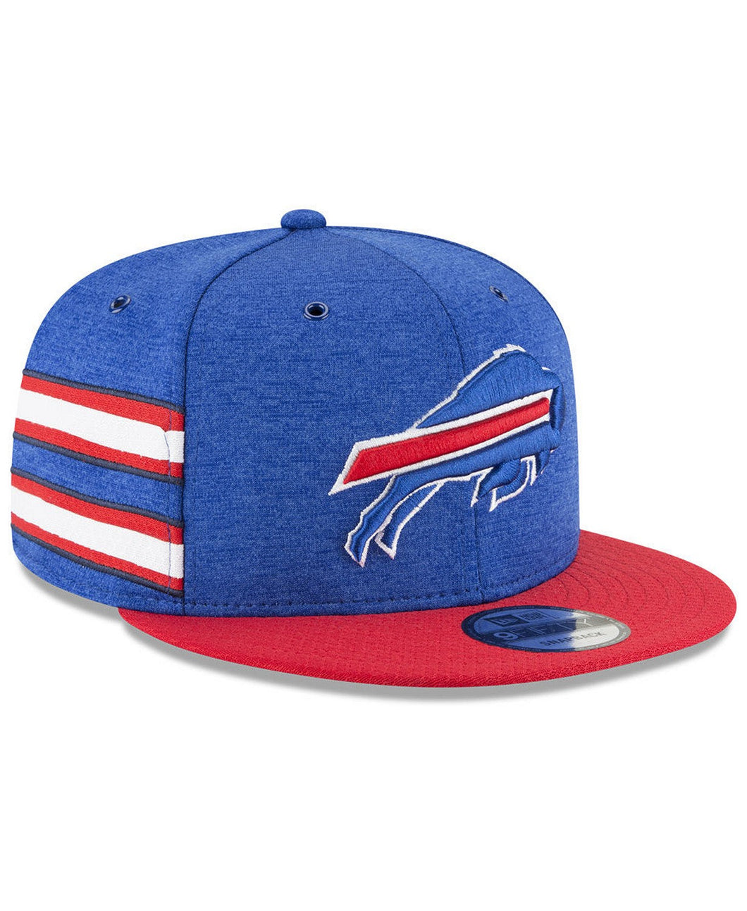 Buffalo Bills New Era NFL 9FIFTY 950 Snapback 2018 Sideline Cap Hat Royal Blue Crown Red Visor Team Color Logo