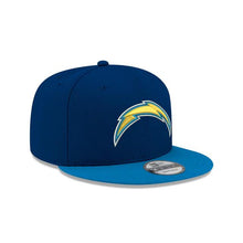 Load image into Gallery viewer, Los Angeles Chargers New Era NFL 9Fifty 950 Snapback Cap Hat Navy Crown Sky Blue Visor Team Color Logo
