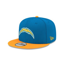 Load image into Gallery viewer, Los Angeles Chargers New Era NFL 9FIFTY 950 Snapback Cap Hat Sky Blue Crown Yellow Visor Team Color Logo 
