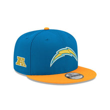 Load image into Gallery viewer, Los Angeles Chargers New Era NFL 9FIFTY 950 Snapback Cap Hat Sky Blue Crown Yellow Visor Team Color Logo 
