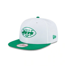 Load image into Gallery viewer, New York Jets New Era NFL 9FIFTY 950 Snapback Cap Hat White Crown Green Visor Green/White Logo 
