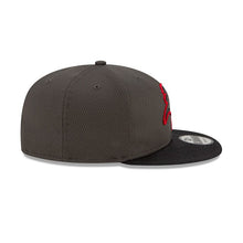 Load image into Gallery viewer, Tampa Bay Buccaneers New Era NFL 9FIFTY 950 Snapback 2021 Sideline Cap Hat Dark Gray Crown Black Visor Team Color Logo
