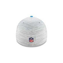 Load image into Gallery viewer, Los Angeles Chargers New Era NFL 39THIRTY 3930 Flexfit 2021 Training Cap Hat Gray Crown Sky Blue Visor Gray/Sky Blue Logo
