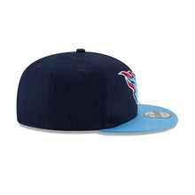 Load image into Gallery viewer, Tennessee Titans New Era NFL 9FIFTY 950 Snapback Basic Cap Hat Navy Crown Sky Blue Visor Team Color Logo
