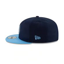 Load image into Gallery viewer, Tennessee Titans New Era NFL 9FIFTY 950 Snapback Basic Cap Hat Navy Crown Sky Blue Visor Team Color Logo
