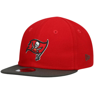 (Infant) Tampa Bay Buccaneers New Era NFL 9FIFTY 950 Snapback Cap Hat Red Crown Black Visor Team Color Logo (My 1st First) 