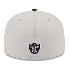 Load image into Gallery viewer, Las Vegas Raiders New Era NFL 9FIFTY 950 Snapback Cap Hat Stone Crown Black Visor Team Color Logo (2023 Draft On Stage)
