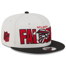 Load image into Gallery viewer, Atlanta Falcons New Era 59FIFTY 5950 Fitted Cap Hat White Crown Black Visor Team Color Logo (2023 Draft)
