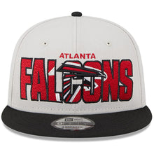Load image into Gallery viewer, Atlanta Falcons New Era 59FIFTY 5950 Fitted Cap Hat White Crown Black Visor Team Color Logo (2023 Draft)
