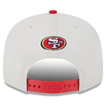 Load image into Gallery viewer, San Francisco 49ers New Era NFL 9FIFTY 950 Snapback Cap Hat Stone Crown Red Visor Team Color Logo (2023 Draft On Stage)
