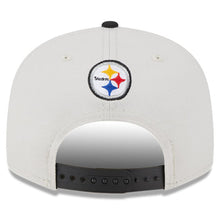 Load image into Gallery viewer, Pittsburgh Steelers New Era NFL 9FIFTY 950 Snapback Cap Hat Stone Crown Black Visor Team Color Logo (2023 Draft On Stage)
