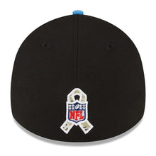 Load image into Gallery viewer, Los Angeles Chargers New Era NFL 39THIRTY 3930 Flexfit Cap Hat Black Crown Sky Blue Visor Team Color Logo (2022 Salute To Service)
