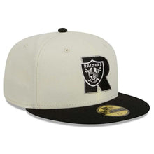 Load image into Gallery viewer, Las Vegas Raiders New Era NFL 59FIFTY 5950 Fitted City Originals Cap Hat Stone Crown Black Visor Team Color Logo
