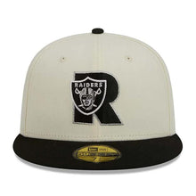 Load image into Gallery viewer, Las Vegas Raiders New Era NFL 59FIFTY 5950 Fitted City Originals Cap Hat Stone Crown Black Visor Team Color Logo
