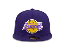 Load image into Gallery viewer, Los Angeles Lakers New Era NBA 59FIFTY 5950 Fitted Cap Hat Purple Crown/Visor Team Color Logo
