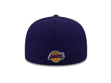 Load image into Gallery viewer, Los Angeles Lakers New Era NBA 59FIFTY 5950 Fitted Cap Hat Purple Crown/Visor Purple/Yellow US Map Logo (Team Insider II)
