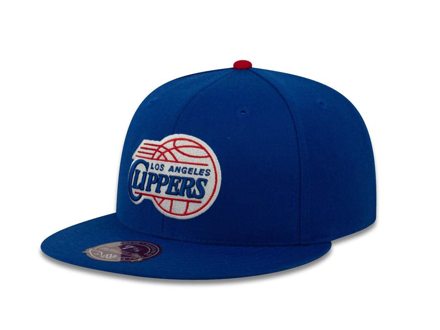 Los Angeles Clippers Mitchell & Ness NBA Fitted Cap Hat Royal Blue Crown/Visor Team Color HWC Logo