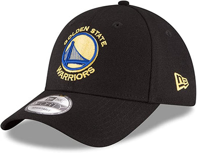Golden State Warriors New Era NBA 9FORTY 940 The League Adjustable Cap Hat Black Crown/Visor Team Color Logo