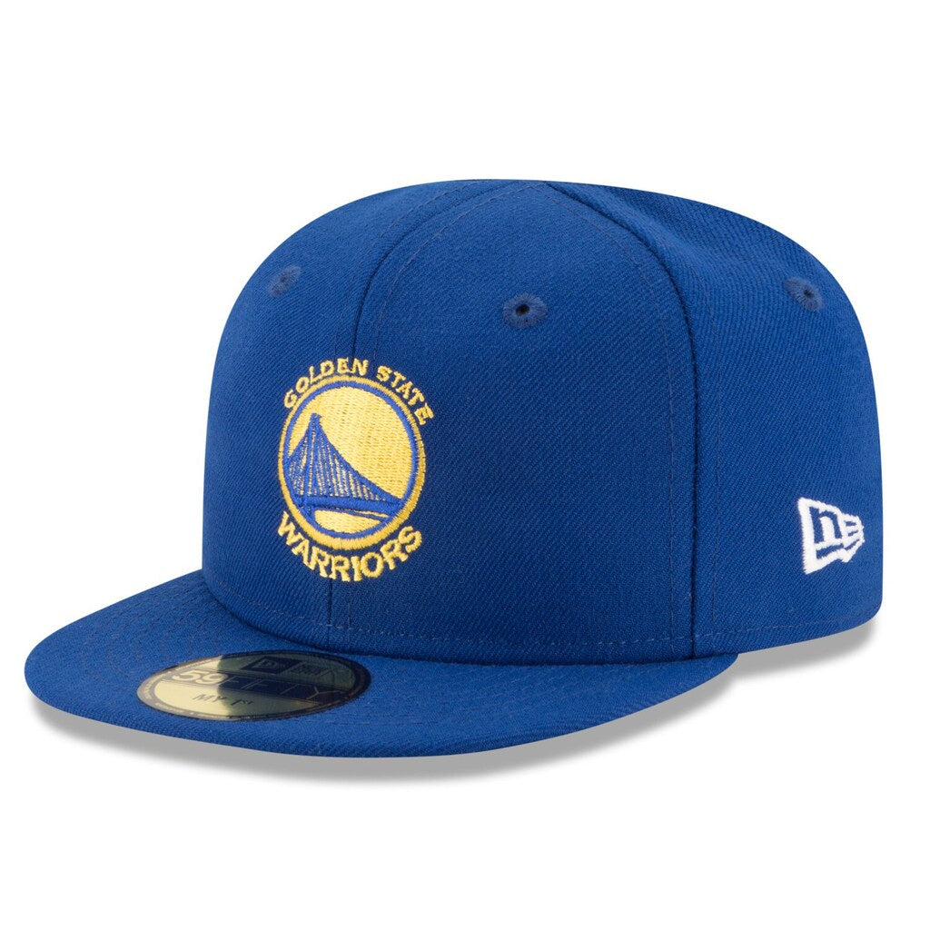 (Infant) Golden State Warriors New Era NBA 59FIFTY 5950 Fitted My 1st First Cap Hat Royal Blue Crown/Visor Team Color Logo