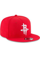 Load image into Gallery viewer, Houston Rockets New Era NBA 9FIFTY 950 Snapback Cap Hat Red Crown/Visor White Team Color Logo
