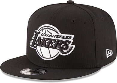 Los Angeles Lakers New Era NBA 9FIFTY 950 Snapback Cap Hat Black Crown/Visor Black/White Logo
